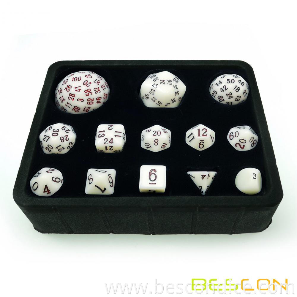 Super Glowing In Dark Complete Polyhedral Rpg Dice Set 3